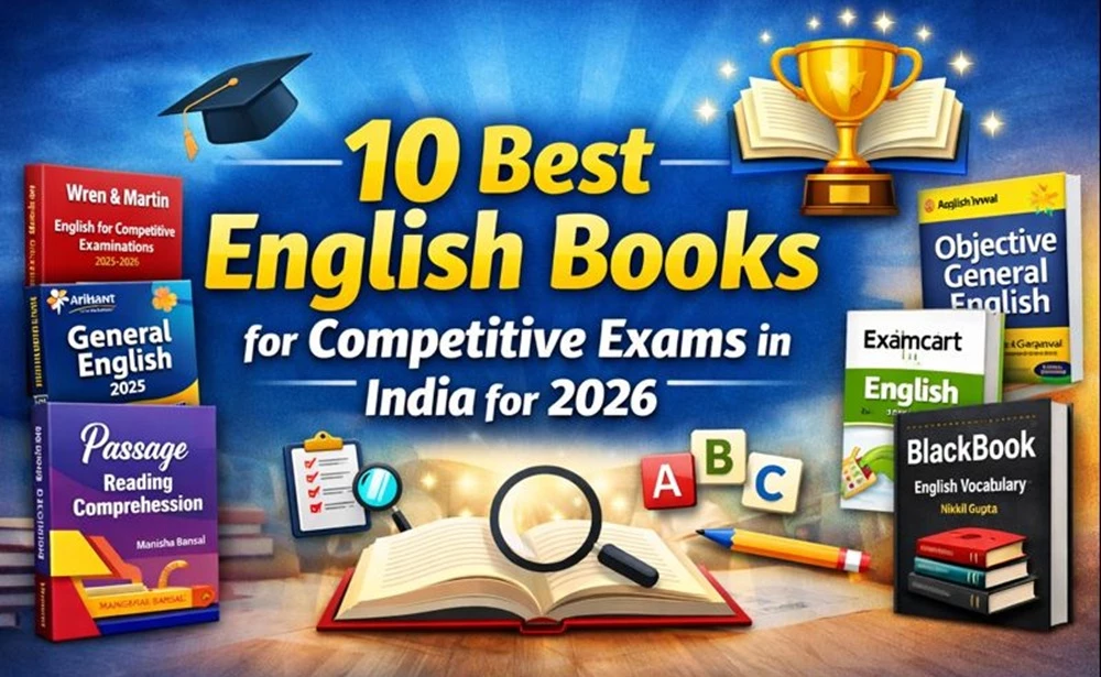 Image of the best English books for competitive exams
