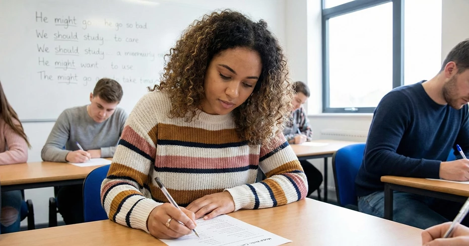 Image of a modal verb quiz test