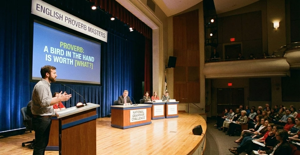 Image of an English proverb quiz