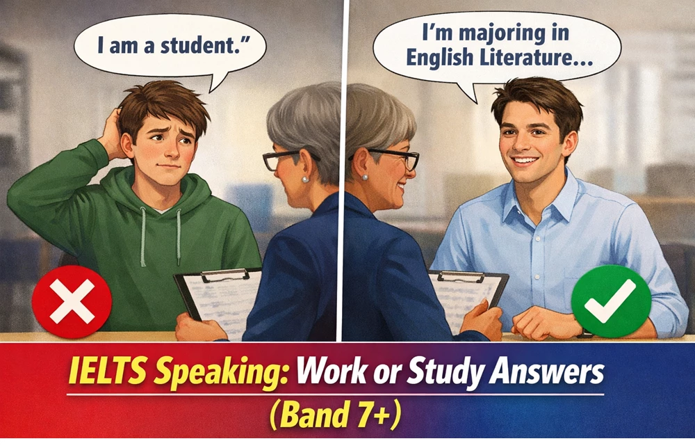 Image of IELTS Speaking Part 1 Work or Study