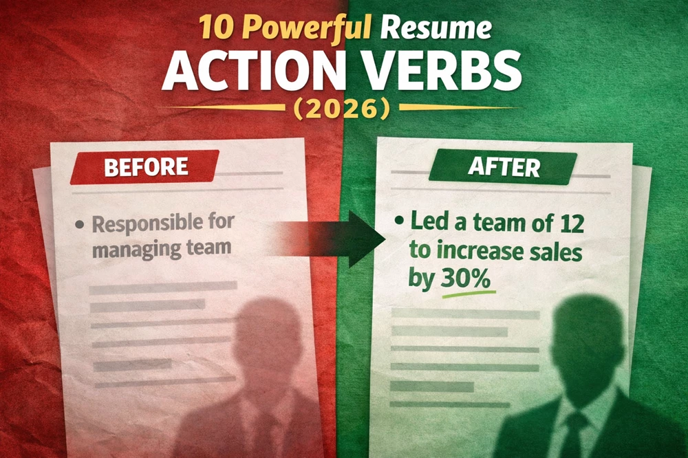 Image of action verbs for resume