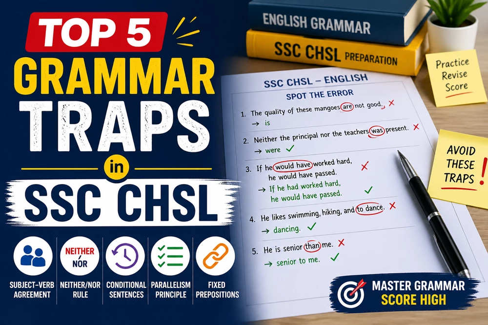 Image of SSC CHSL English grammar rules