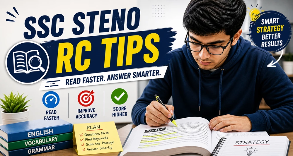Image for SSC Steno Reading Comprehension Tips