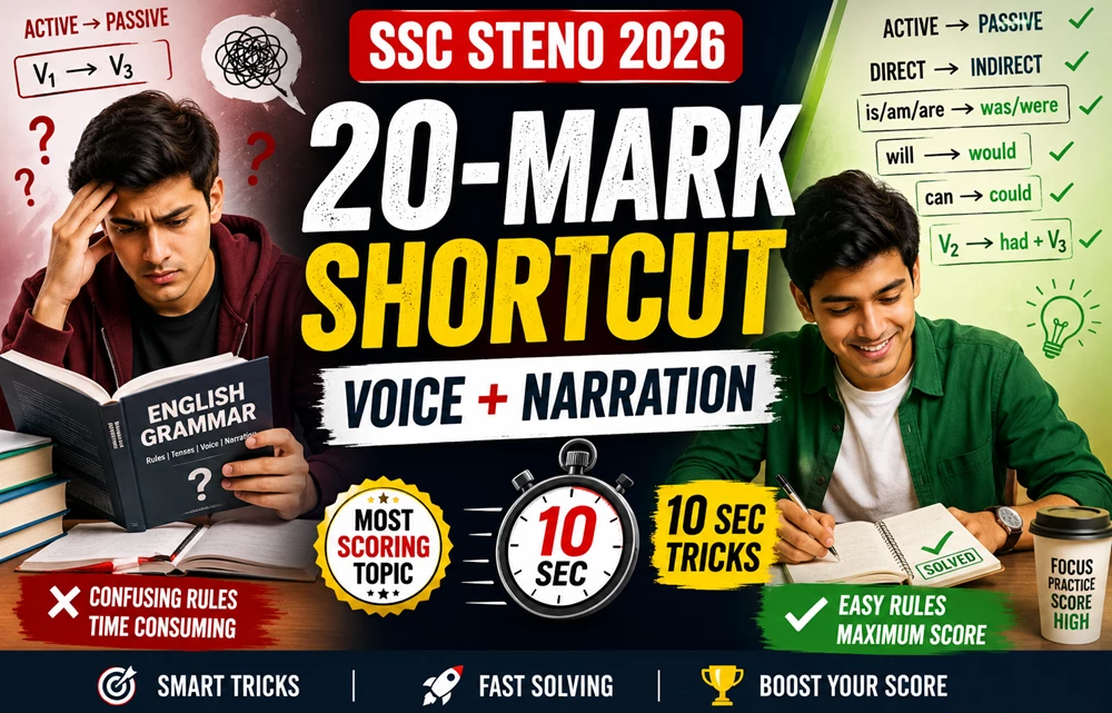 Image of SSC Steno English Voice and Narration shortcut