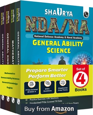 Image of PW Shaurya NDA Book 2026 – NDA/NA Combo Set of 4 Books | Mathematics, General Ability, Science, English, General Knowledge