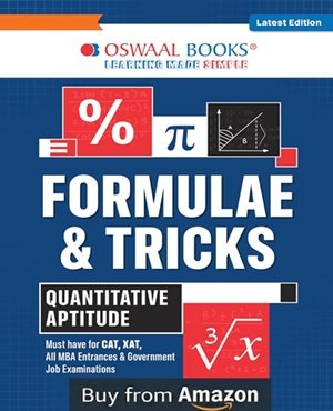 Image of Oswaal Formulae & Tricks Quantitative Aptitude Book For CAT | XAT | MAT | Entrance & Government Job (MBA Exam) by Shweta Arora