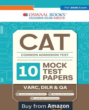 Book image of Oswaal CAT (COMMON ADMISSION TEST) | 10 Mock Test Papers