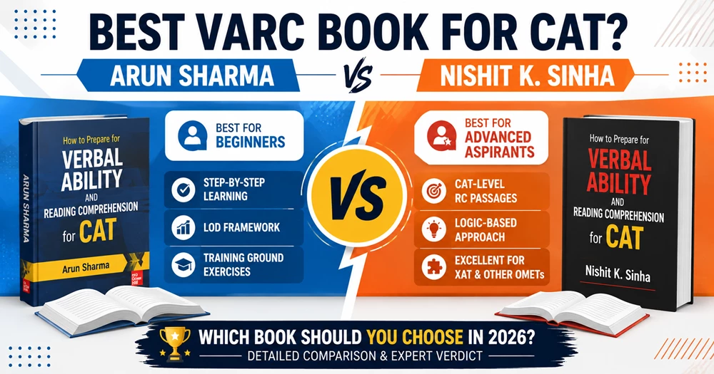 Image showing Nishit Sinha vs Arun Sharma CAT VARC books