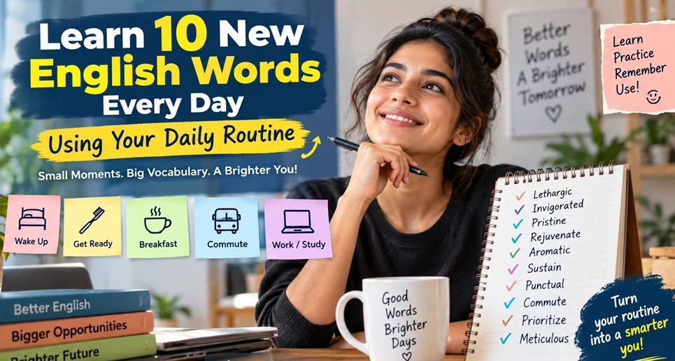 Image showing to learn English vocabulary daily routine